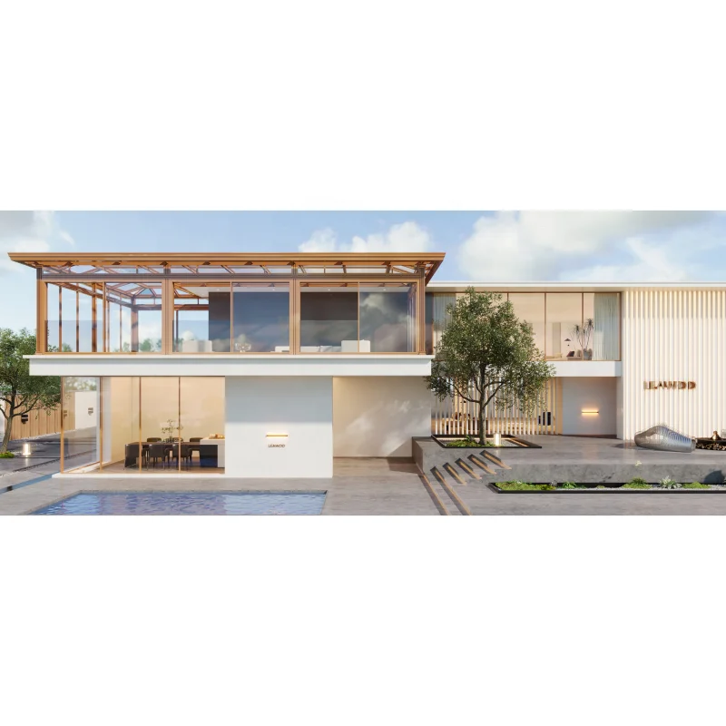 Modern French Design Small 4 Season Glass Room Winter Garden House Aluminum Sunroom With Folding Door For Outdoor Backyard