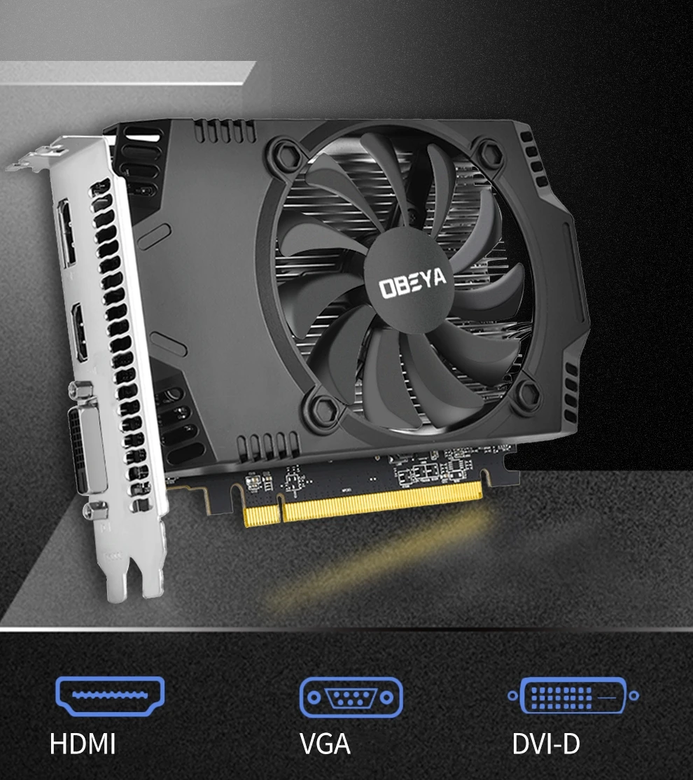 RX 550 видеокарта AMD оригинальная OBEYA и 4G новая с 128