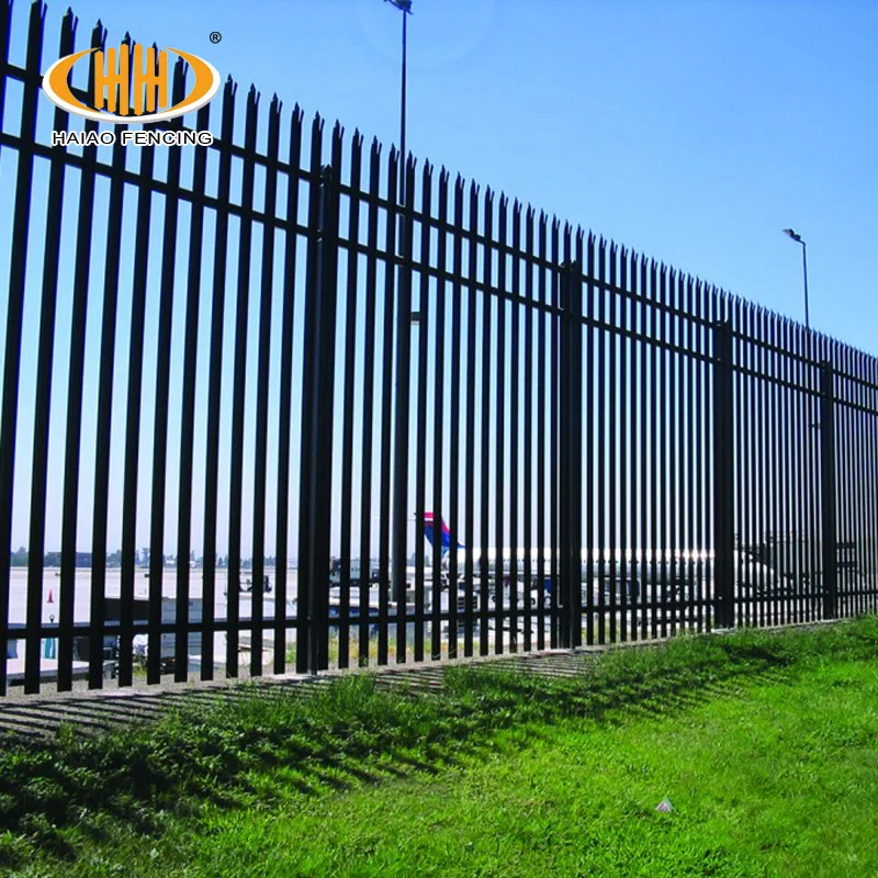 Haiao 2.4m second hand steel residential security angle pale iron palisade fencing for sale