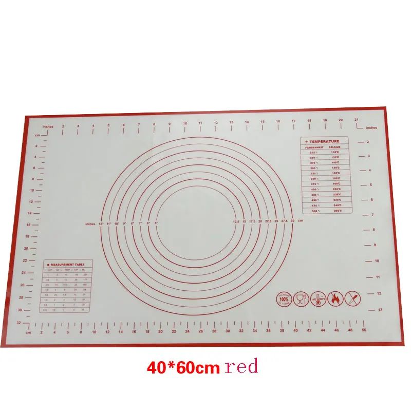 60 x 40 cm nonstick nonslip silicone pastry rolling mat with measuring marks silicone dough sheet BPA free and easy to clean