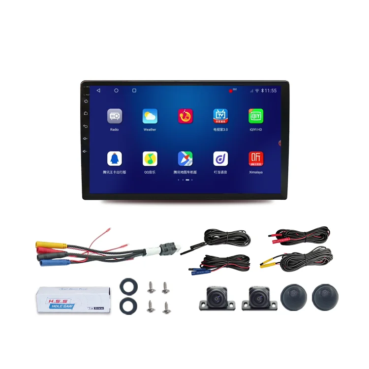 Wemaer 10 Inch 4+64G DPS Carplay Navigation Around 3D 360 Bird View Car Camera System Auto Radio Android DVD Player For VW BENZ