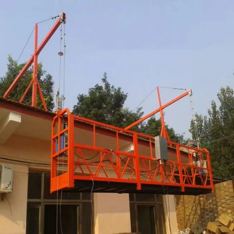 Factory Electric Scaffold Prefabricated Platform Safety Suspended Platform Powered Hanging Basket Zlp630zlp800 Swing Stage