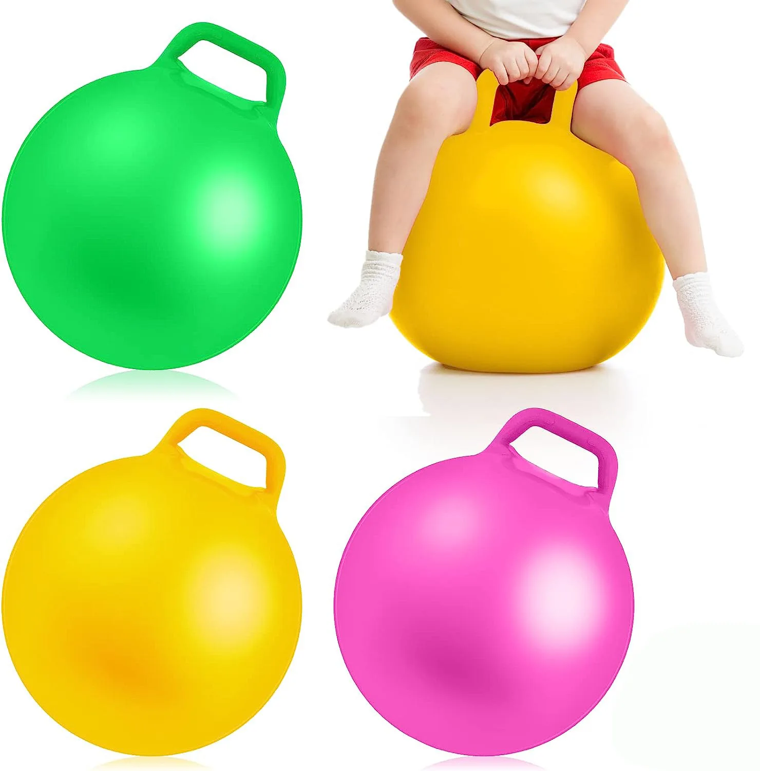 Space Hopper Ball with Handle for Outdoors Sports