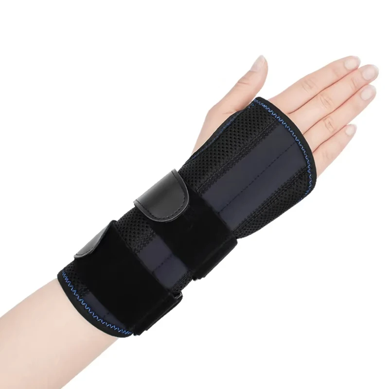 Custom Medical 2 Adjustable Strap Compression Carpal Tunnel Black Orthopedic Hand Wrist Support Splint Brace