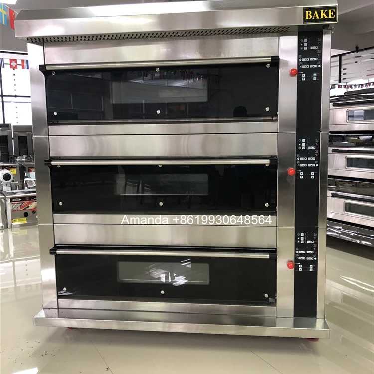 Quality assured bakery oven gas, deck oven bakery single deck 3tray, professional bakery oven