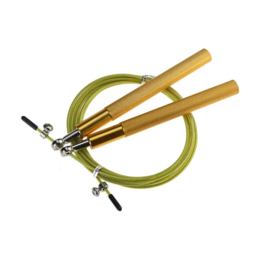 Aluminum Anti Skipping Handle 360° Swivel Ball Bearing Adjustable Steel Coated Speed Jump Rope