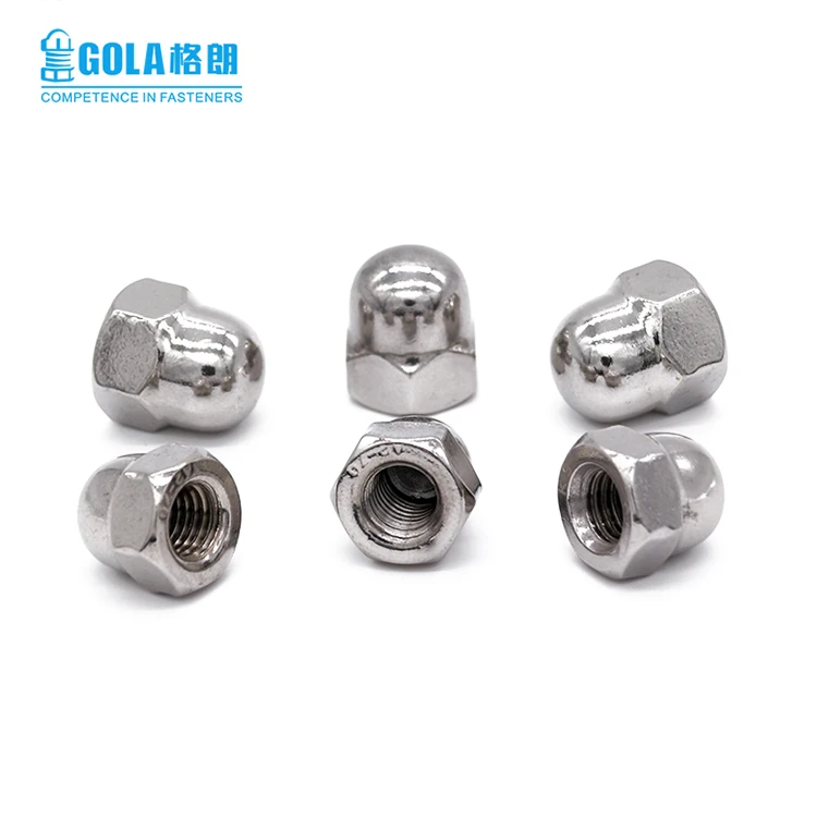 
DIN1587 M6 M8 304 Stainless Steel Cap Nuts Decorative Cover Semicircle Acorn Nut 