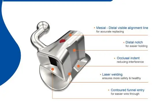 Orthodontic Single Bondable 1st Molar Buccal Tubes of RS MEDICO