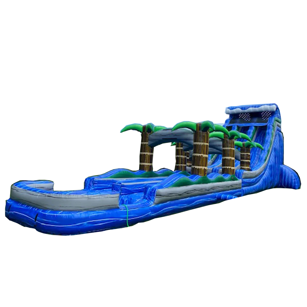 Inflatable Slide Pool Outdoor Palm Tree 26ft Tropical Cheap Inflatable Water Slides