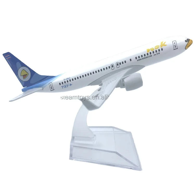 Customized Logo Livery Mini Metal Aircraft Model Nok Air Boeing B737 Thai Airline White Birds with Good Quality