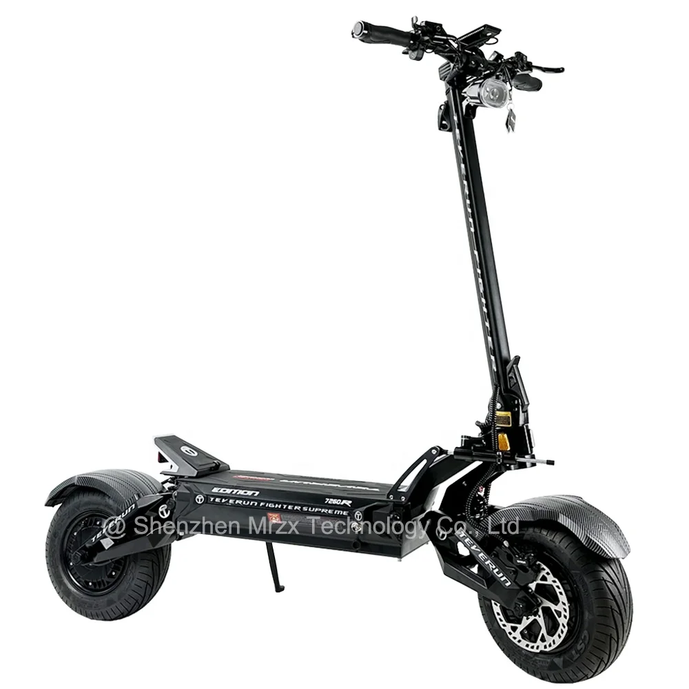 Official Teverun Fighter Supreme 7260R Edition 72V 60Ah Battery Peak Power 10000W 13inch Tire Top Speed 120km/h Max Range 200km
