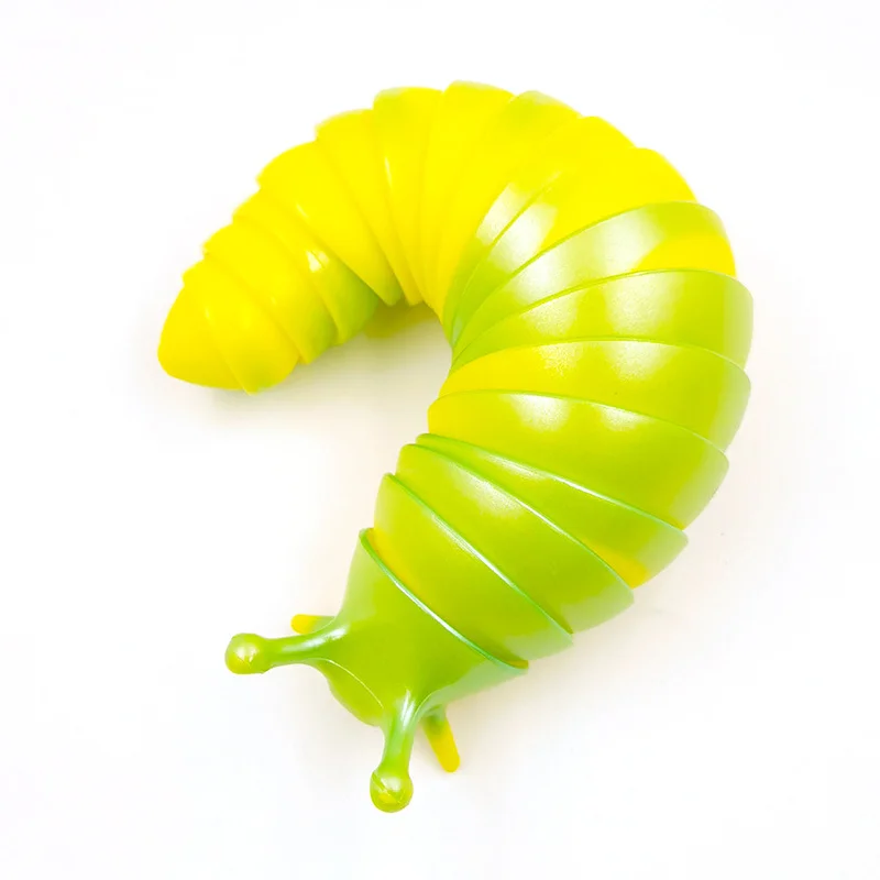 2022 New Sensory Twist Plastic Finger 3d Decompression Toy Articulated Fidget Slug Toy for Kids
