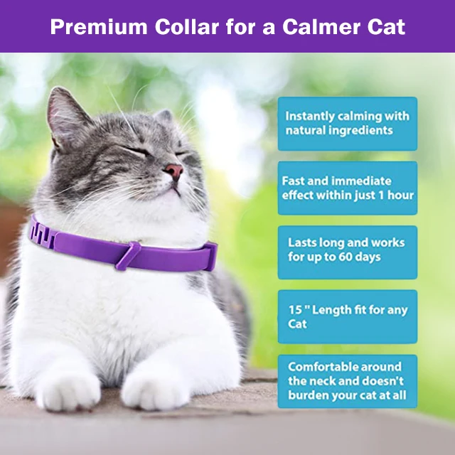 Manufacturer wholesale non-toxic essential oils adjustable anti-anxiety dog cat calming collar