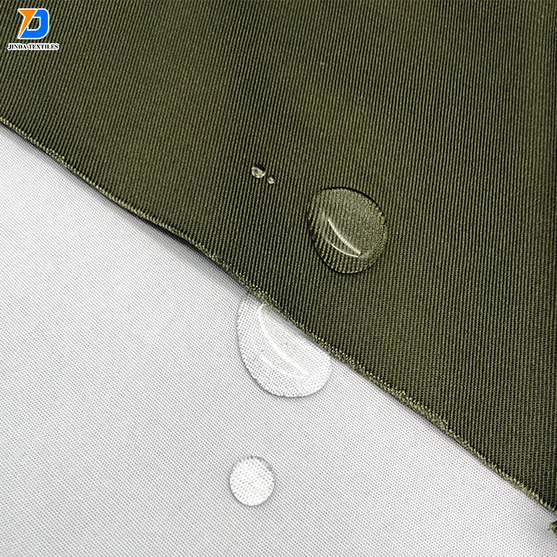 JInda Textiles 1000 PU coat Water-proof 190GSM Greta fabric twill  fabric