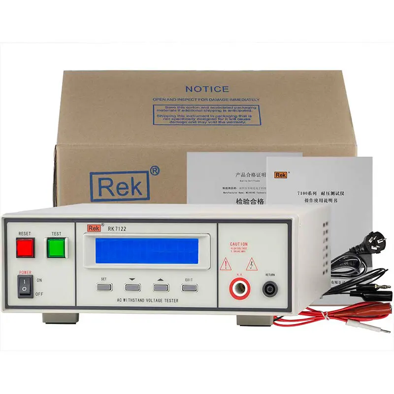 safety testing products AC 12mA DC 5mA 6kV program-controlled withstand voltage insulation tester