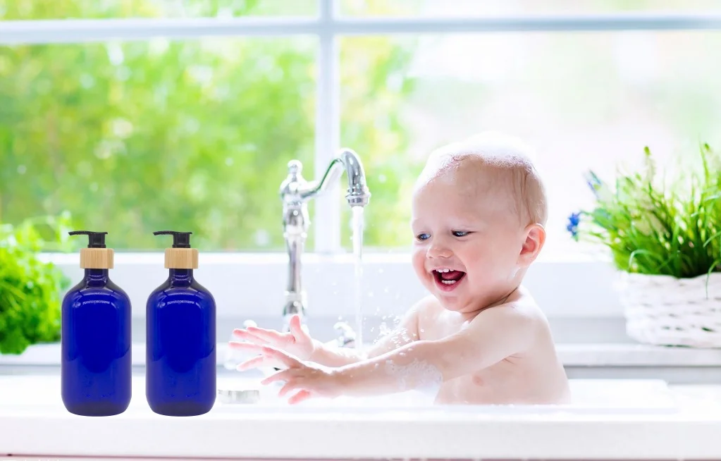 Shampoo Gel Lotion Spray Pump Clear 500ml Round Bottle Soap Dispenser Bottle