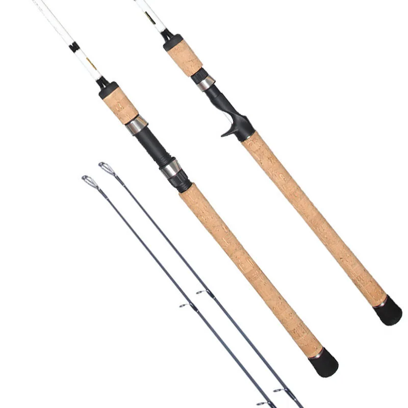 Lure Fishing Rod 1.8m 2.1m 2.4m Carbon Spinning Baitcasting Travel Lure Rod 3-50g ML/M