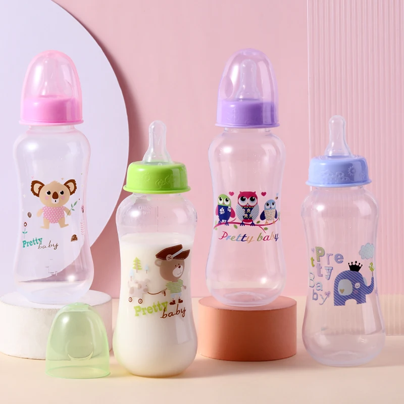 Latest Design Super Quality High Temperature Resistant 280ml Food Grade Liquid Silicone Pp Baby Milk Bottle