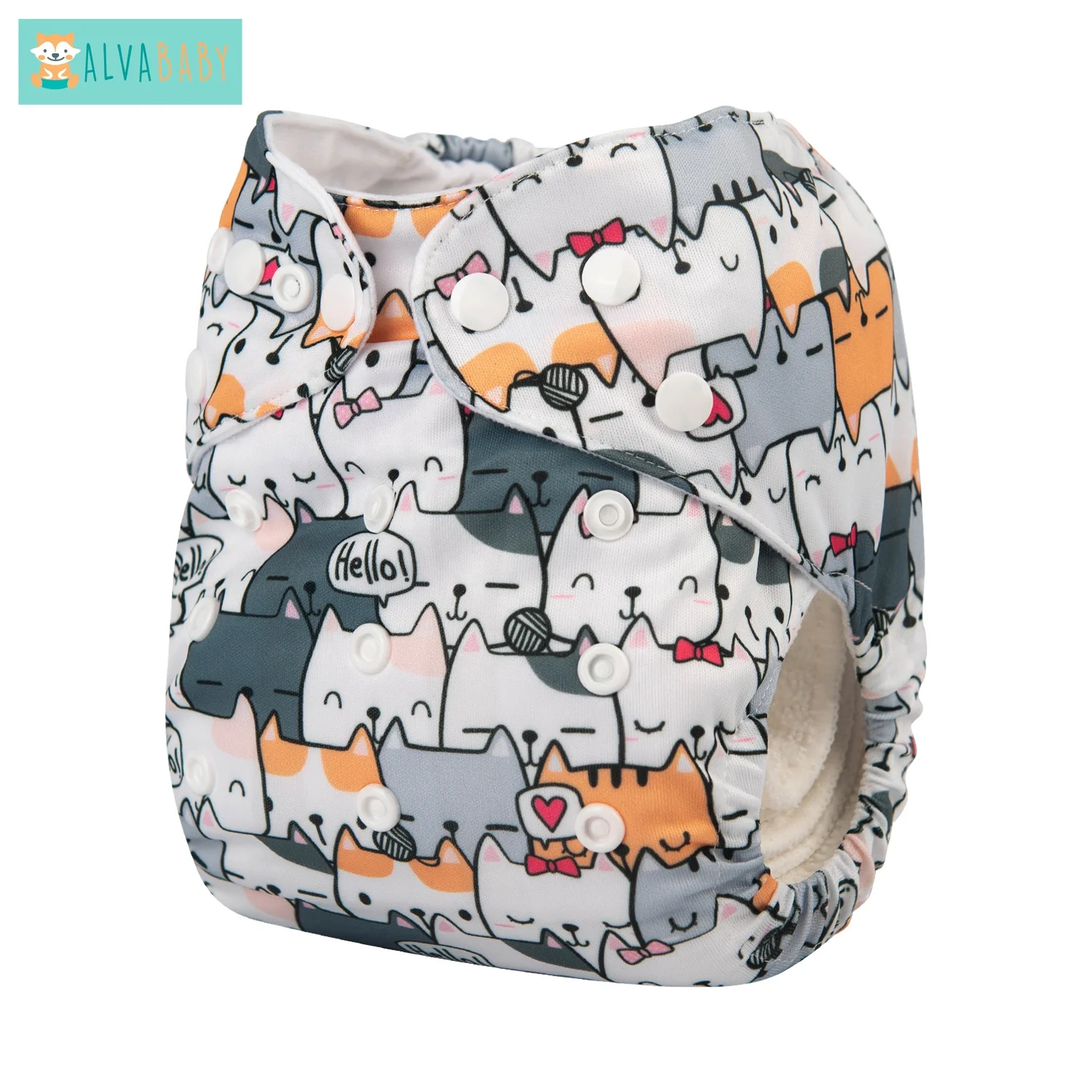 New arrived panales de tela pul fabric for washable reusable ALVABABY pants watermelon print baby cloth diapers nappies