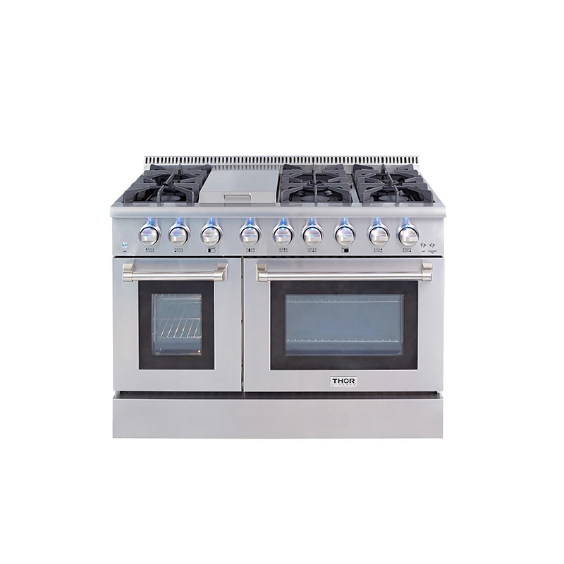 2019 best 48 Inch Gas Range With Drip pan In Stainless Steel