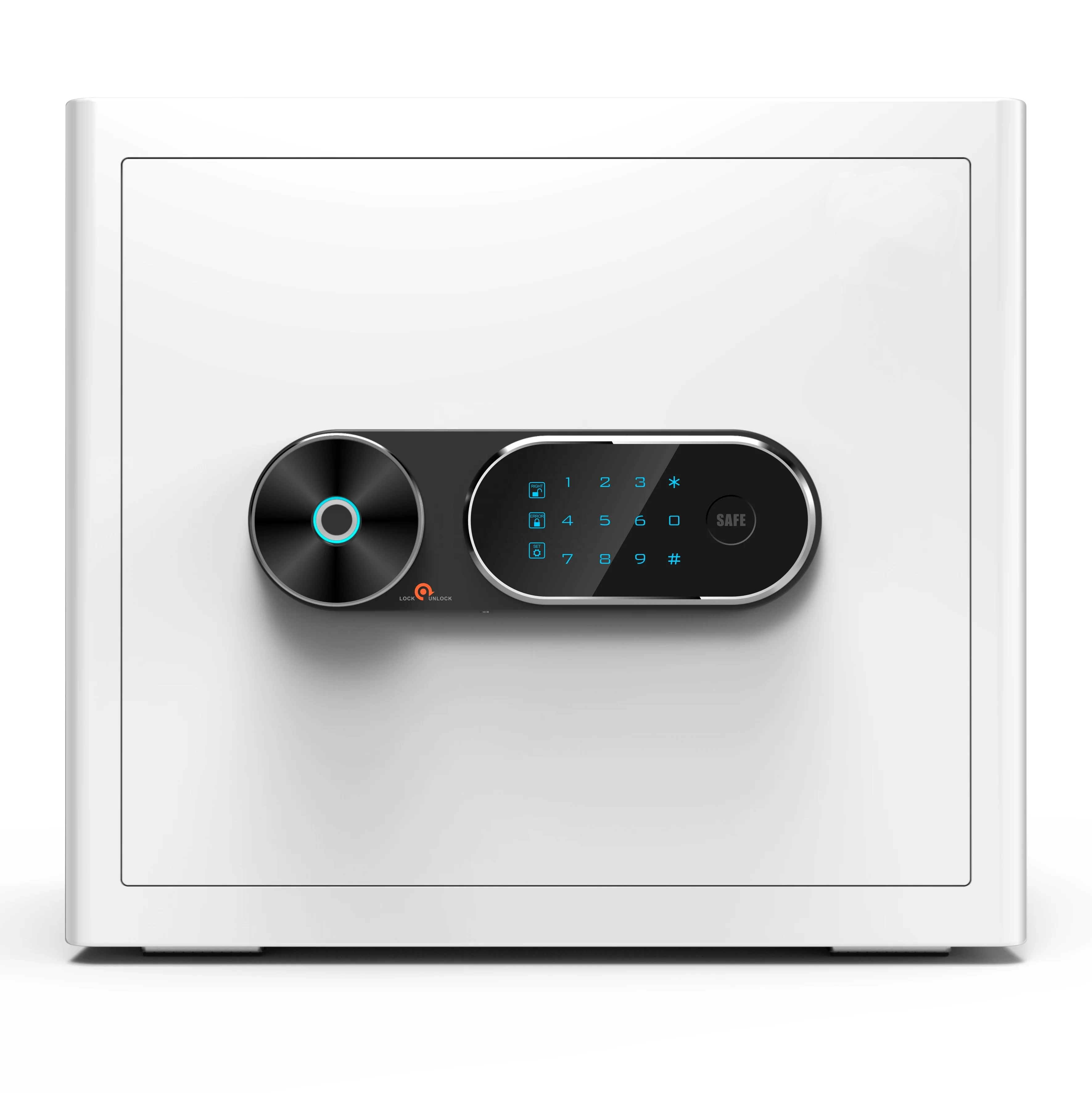 OUBAO Metal Safe Box laptop hotel key  office fingerprint bedroom lock strongbox School money Hotel Security Secret Safe Box