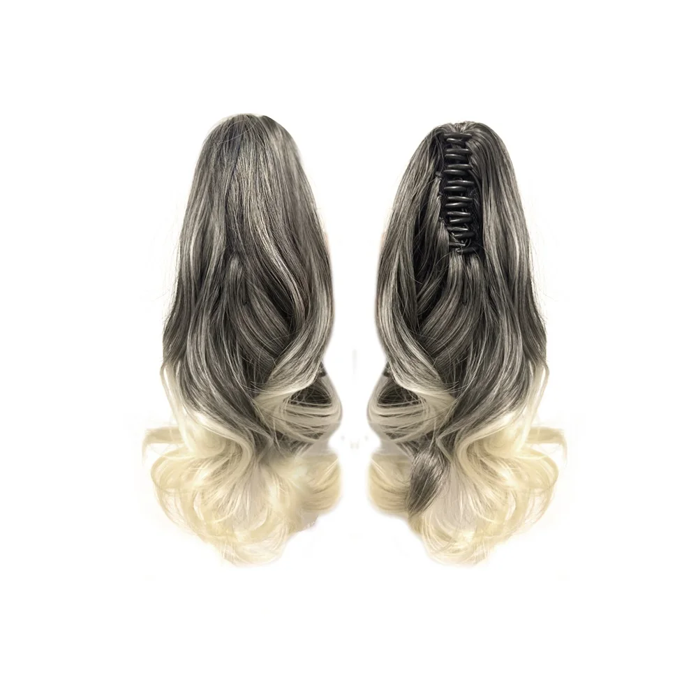 Curly hairstyle Ponytail Extension Long Curly Ponytail Clip in Claw Hair Extension Natural Looking Synthetic bun Ponytail