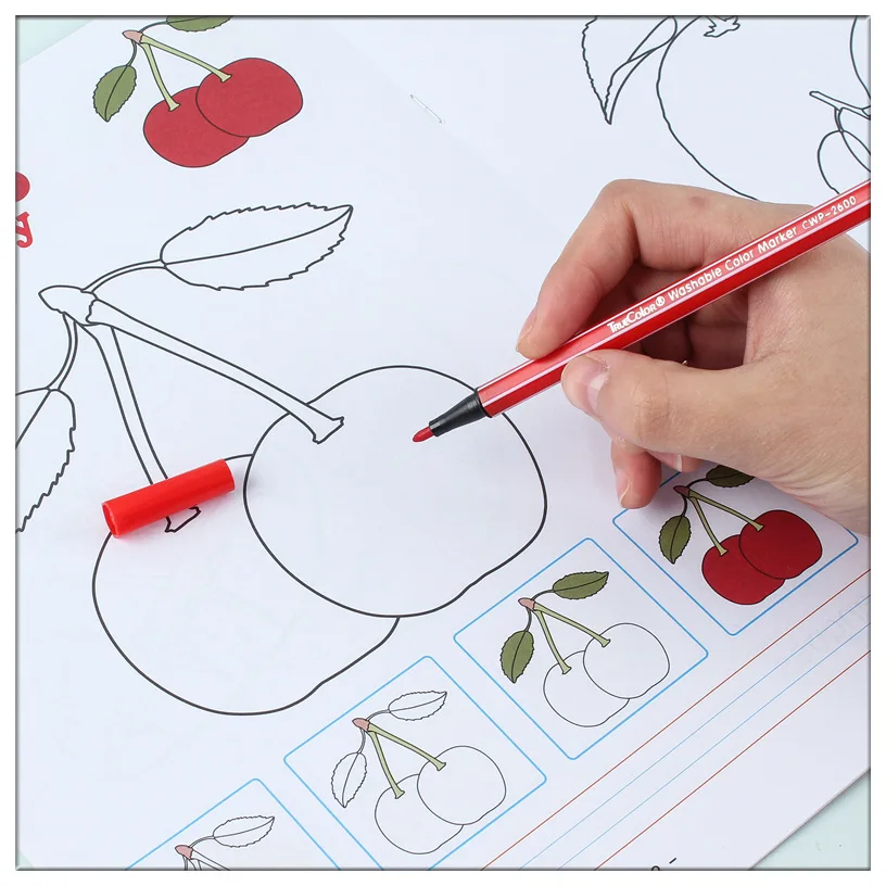 Educational kids drawing  paper board book stencil drawing set kit for kids