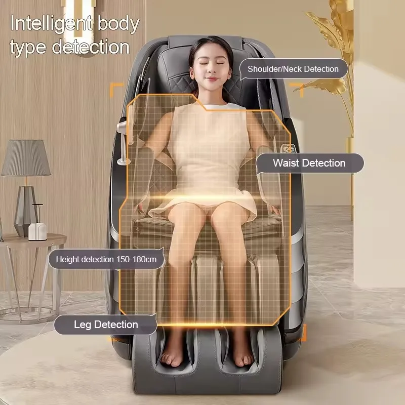 2024 Office Home Use Luxury Smart Heat Recliner Thai Stretch Hand Sl Track Full Body Zero Gravity Shiatsu 4d Massage Chair