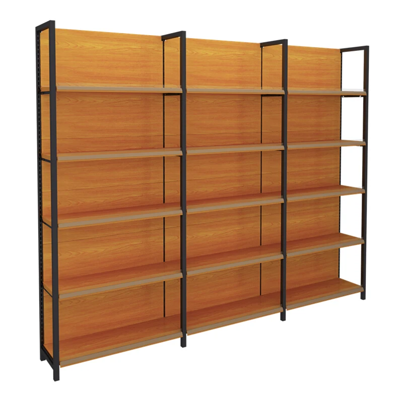Manufacturers retail wood grain for custom metal frame stores wholesale strong supermarket shelf displays