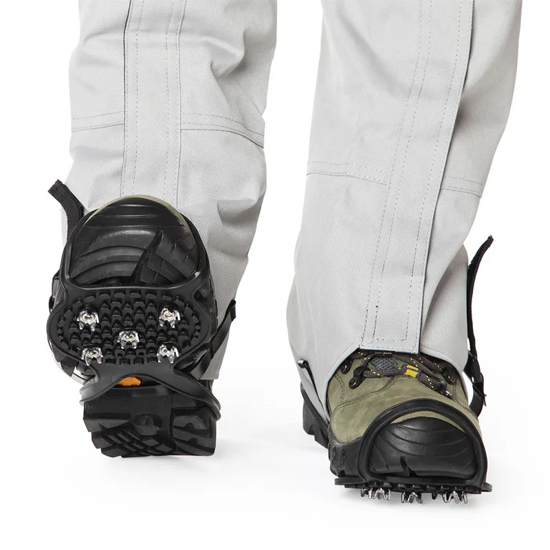 Non Slip Snow Shoe Spikes Winter Anti Slip Ice Grips Cleats Crampons Climbing Outdoor Shoe Crampons Snow Shoes Aluminum Outdoor