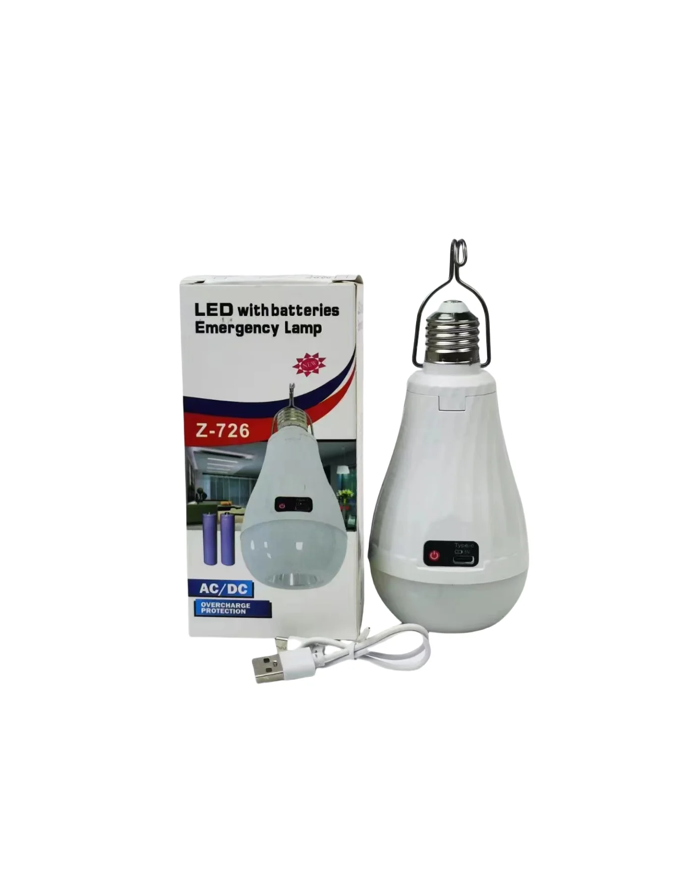 Emergency Bulbs Rechargeable Led Bulbs Light High Quality E27 B22 Lamp Holder Replaceable Battery Operated Flashlight For Home