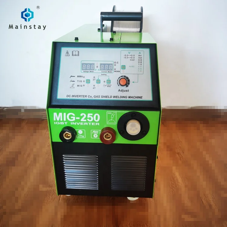 Mig 250 сварочный аппарат co2 сварочный аппарат MIG MAG MMA Инвертор постоянного тока IGBT 220 В 15 кг кормушка для mig soldadora