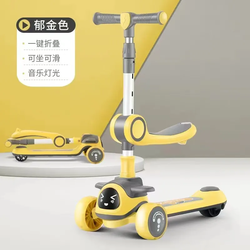 factory outlet scooter pink blue yellow mix black for 2-10 years children many functions also can sit