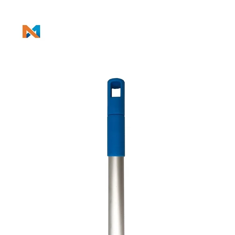 Aluminum Stick Pole Handle With Plastic Thread Head With Blue Color Cap Mops Brooms