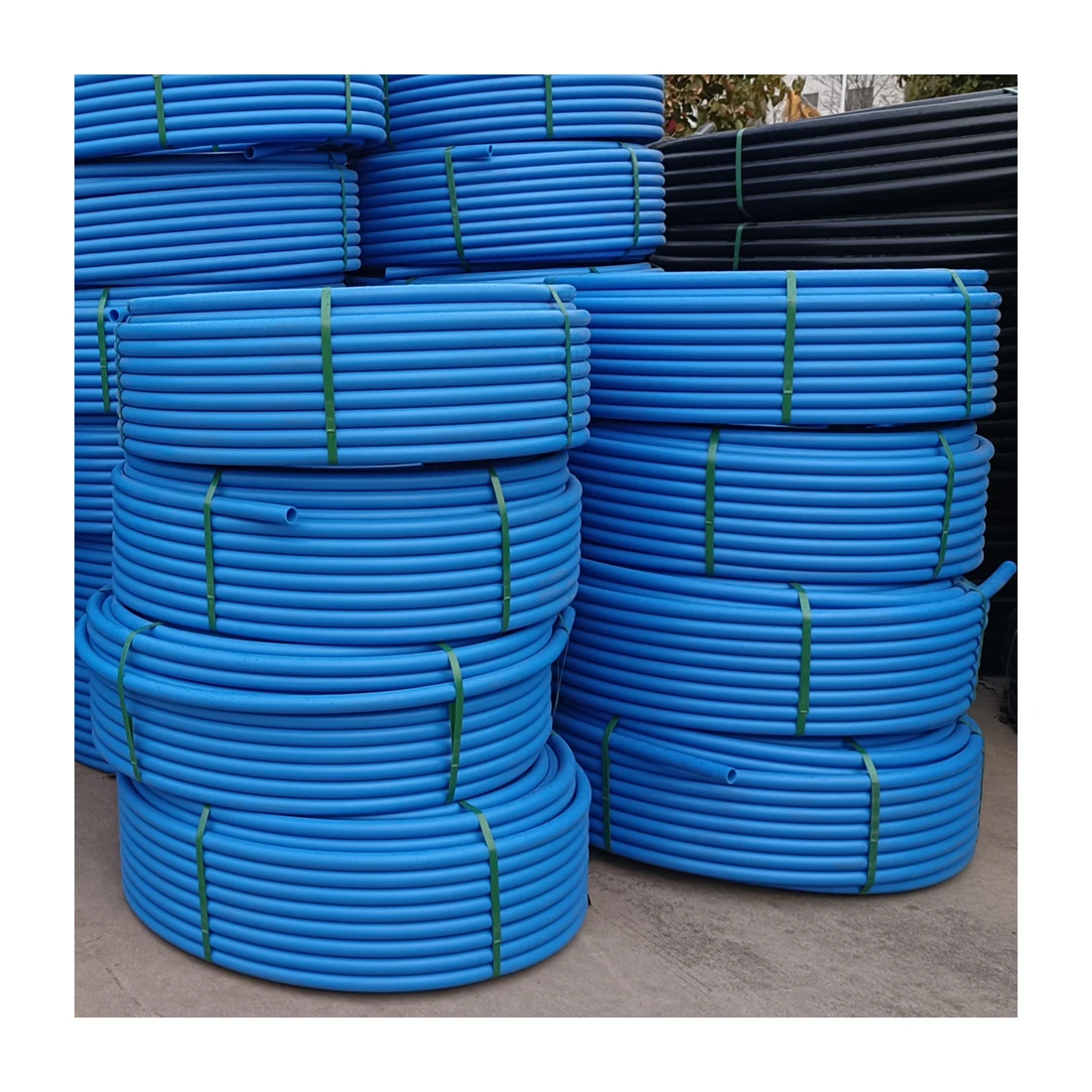 Factory Sale Blue HDPE High Density PE Plastic Pipe Roll Flexible Tube 20 25 32 40 50 63 mm