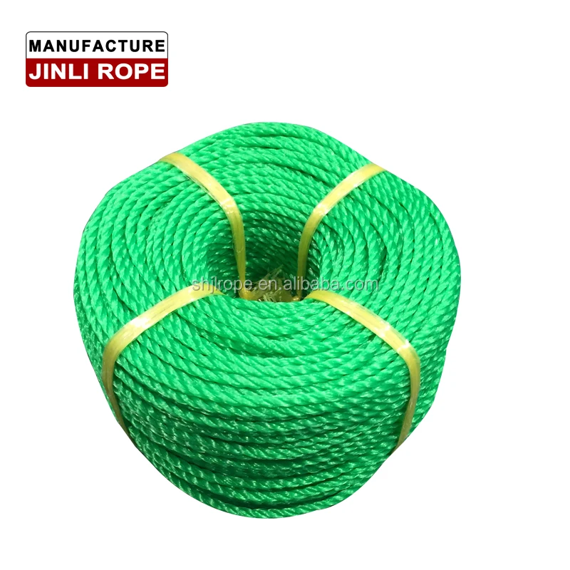 (JINLI-rope) Single braided 3-strands mono PP rope used for indoor outdoor use size form 2mm-120mm
