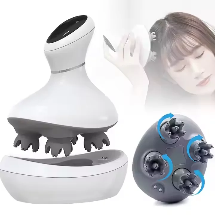 Anti Hair Loss Waterproof Smart Heads Massage Machine Hair Electric Vibrating Scalp Head Massager