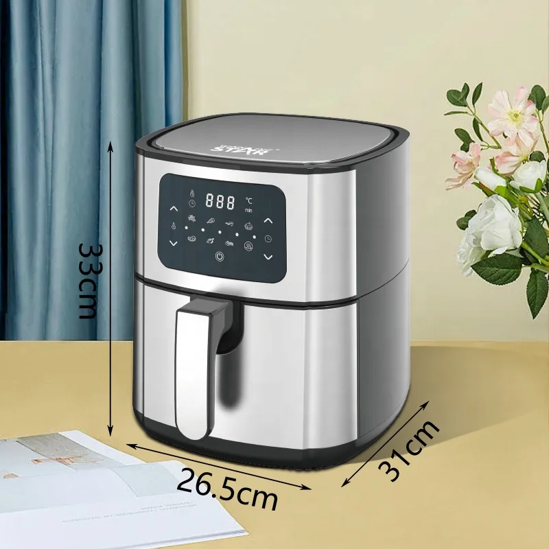 С двигателем внутреннего сгорания STAR 1400W 5.5L масляного поддона цифровой сенсорный экран безмасляный плита ST-9645 контроль времени горячий воздух фритюрницы микроволновая печь