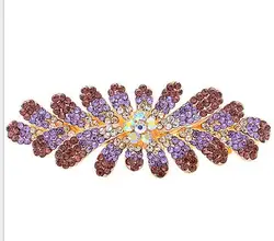 Модные стразы, листья, заколки из цинкового сплава, позолоченные заколки, аксессуары для волос, Оптовая продажа FJ03A