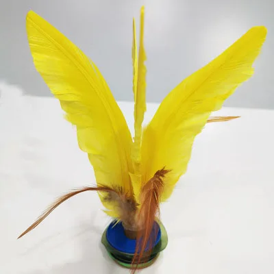 Kick Shuttlecock Chinese Jianzi Colorful Feather Foot Kick Hand Wheel Fancy Feather Shuttlecock Fitness Entertainment
