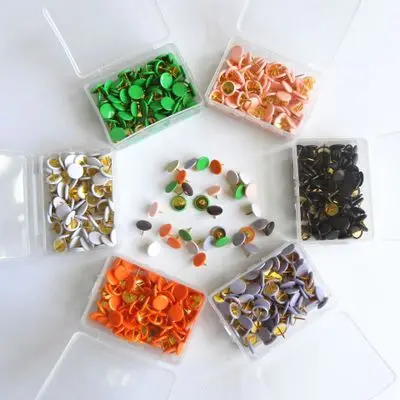Wholesale office creative stationery 100 pcs 12 color selection cork board pushpin thumbtack