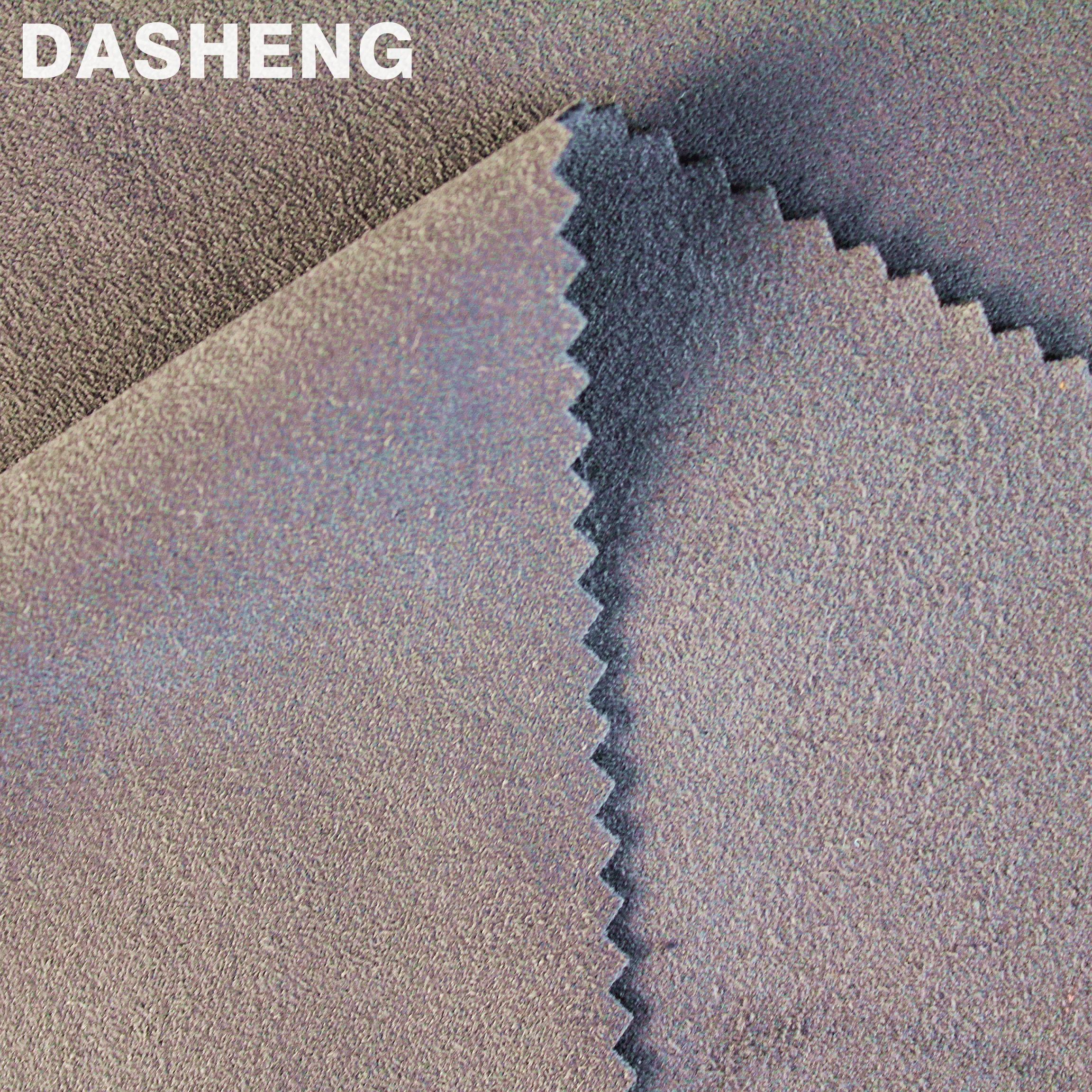 Высокое качество, 93% полиэстер, 7% спандекс, двойной замшевый вязаный замок с высокой эластичностью, китайская фабрика, индивидуальная ткань для ткани