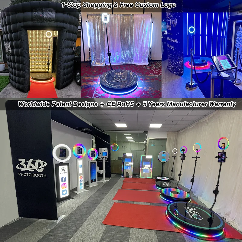 portable party open air dslr ipad mirror 360 selfie photo booth machine photobooth manufacturer