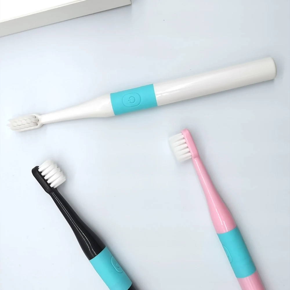 
2021 недорогая детская Ультразвуковая электрическая зубная щетка на батарейках 