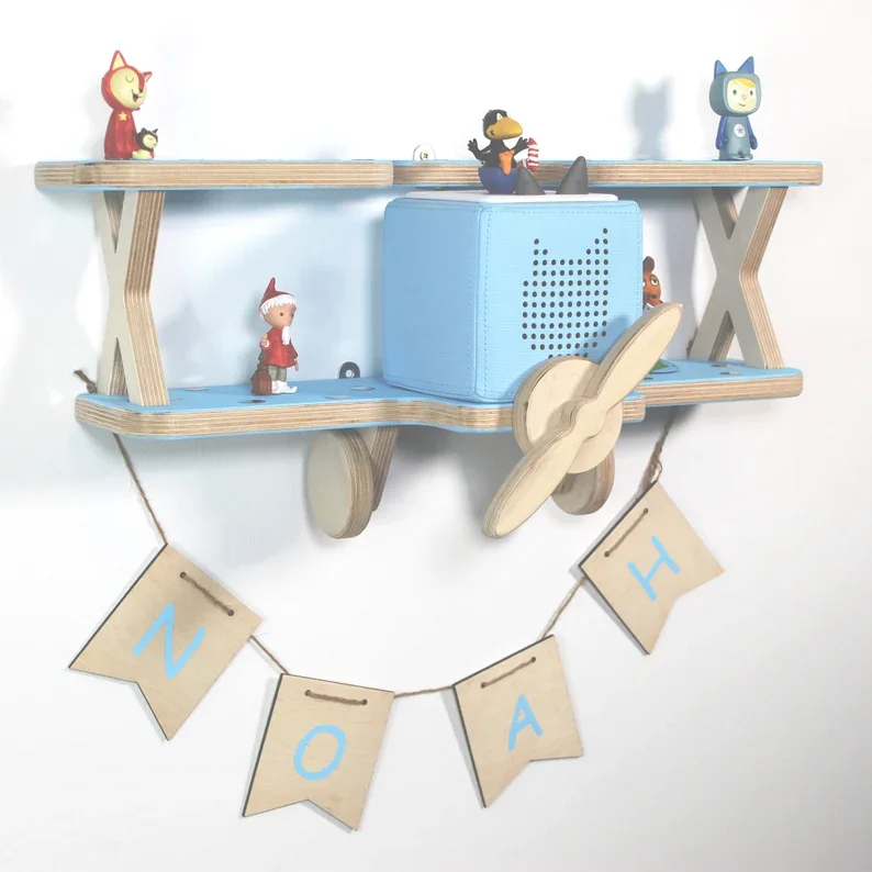 kids Toniebox Magnetic Shelf wooden storage shelf for Wall-mounted Storage Shelf Tonie organiser stand