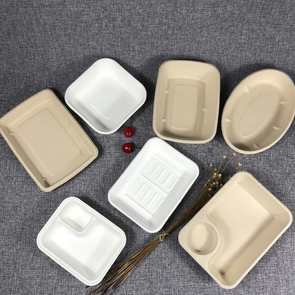 FC3 sugarcane sugar cane bagasse molded paper pulp burger lunch takeaway takeout food bento box clamshell packaging