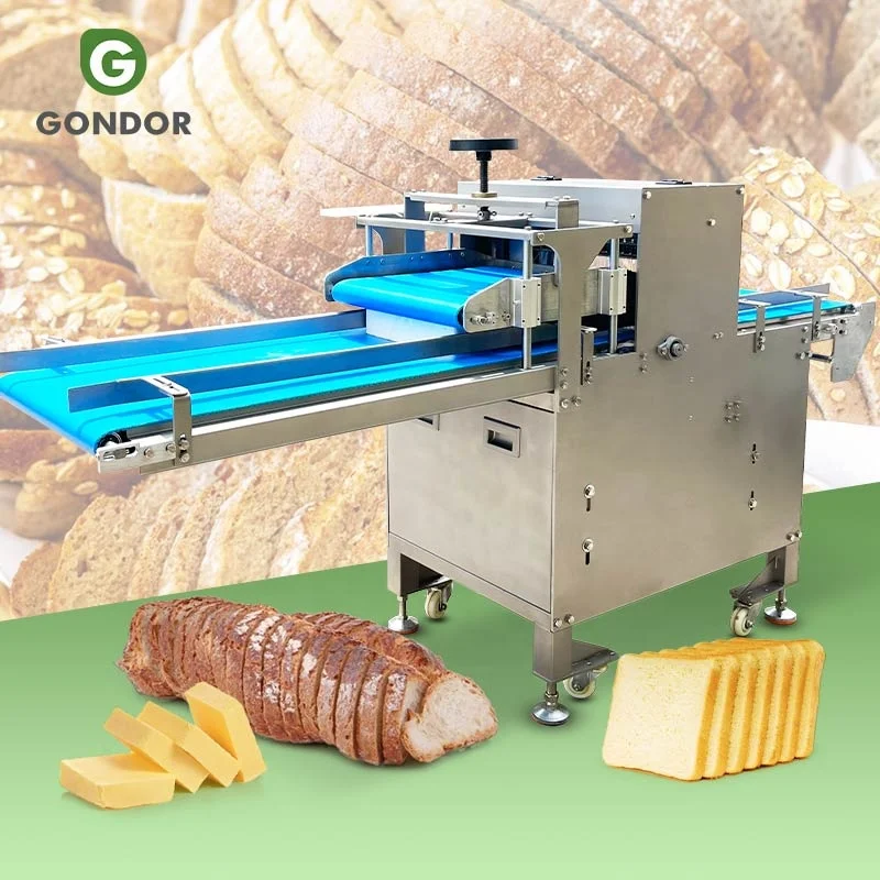 Automatic Horizontal Stainless Steel Toast Slicing 5mm 8mm 10mm 12mm 15mm Bread Baker Slicer Cutter Band Saw Machine