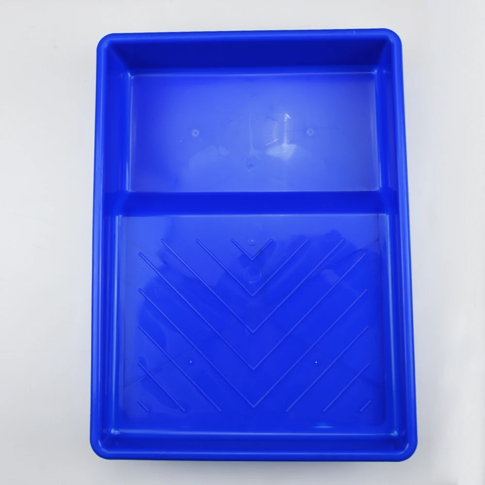 
multifunction 9 inch blue plastic paint roller tray kit with brush 