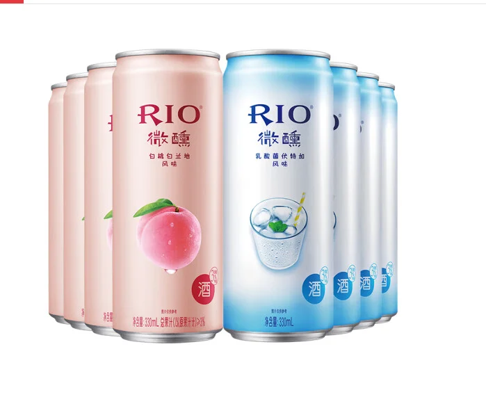 New 2022 330ml Ruiao Strawberry Lactobacillus Vodka Cocktail