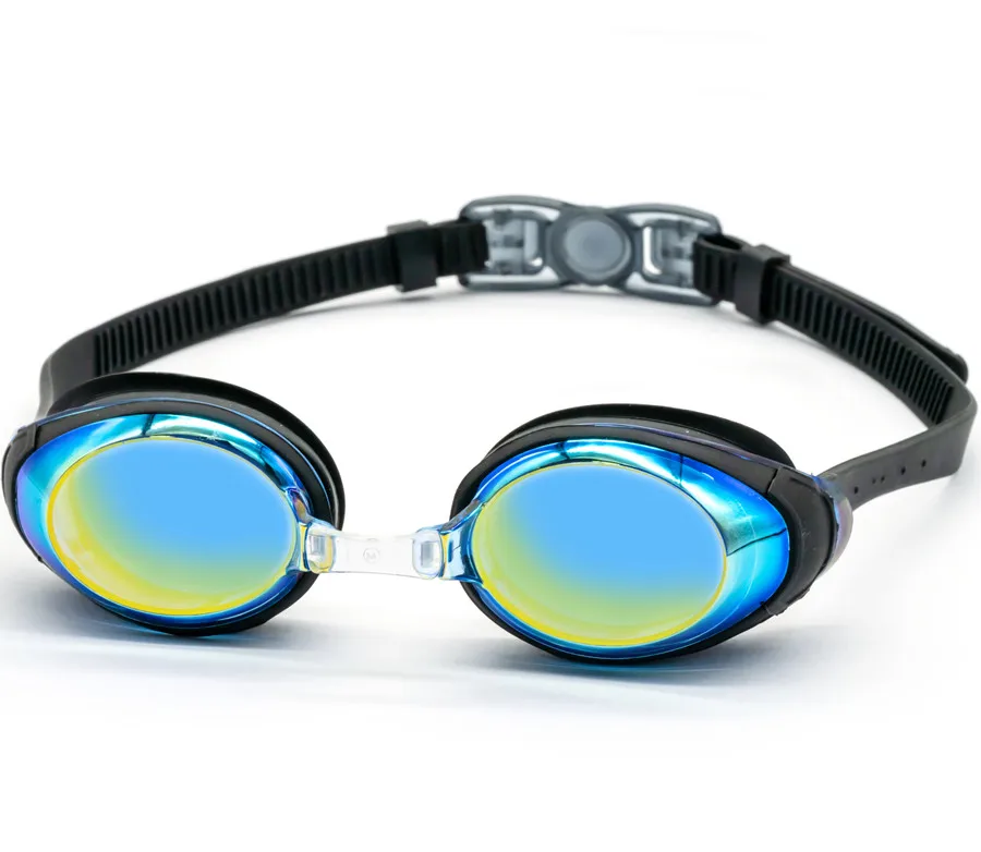 Out door sports mirror coated swim goggles for boys and girls